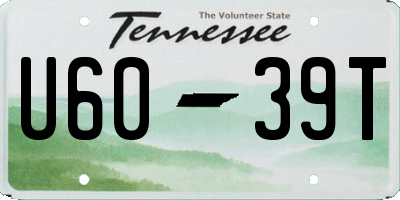 TN license plate U6039T