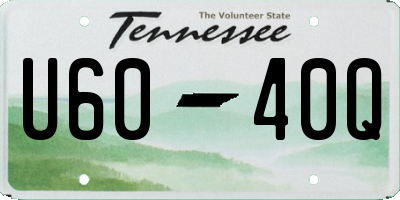 TN license plate U6040Q