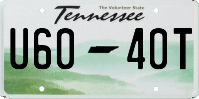 TN license plate U6040T