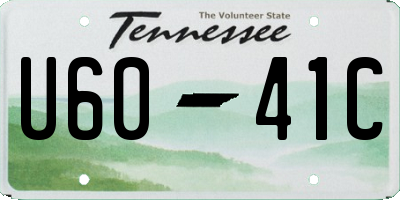 TN license plate U6041C