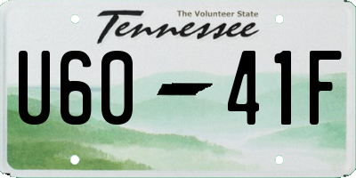 TN license plate U6041F