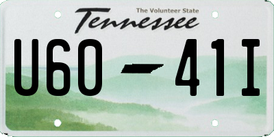 TN license plate U6041I