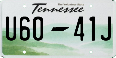 TN license plate U6041J