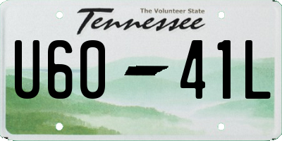 TN license plate U6041L