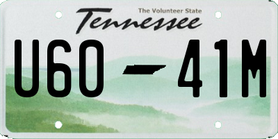 TN license plate U6041M