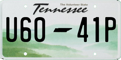 TN license plate U6041P