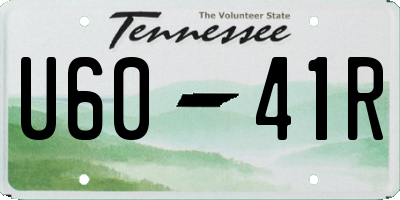 TN license plate U6041R