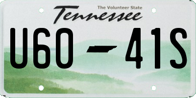 TN license plate U6041S