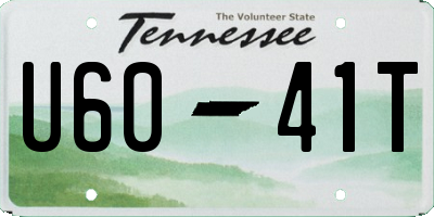 TN license plate U6041T