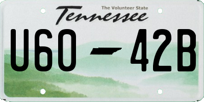 TN license plate U6042B