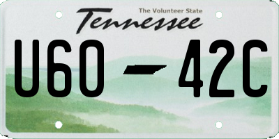 TN license plate U6042C