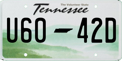 TN license plate U6042D