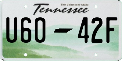TN license plate U6042F