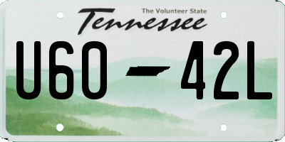 TN license plate U6042L