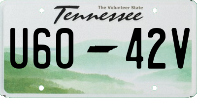 TN license plate U6042V