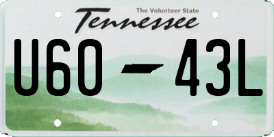 TN license plate U6043L
