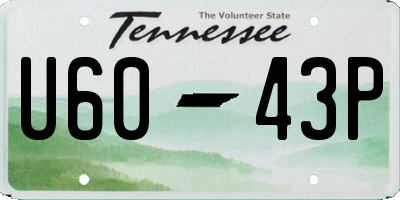 TN license plate U6043P