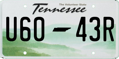 TN license plate U6043R