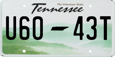 TN license plate U6043T