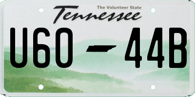TN license plate U6044B