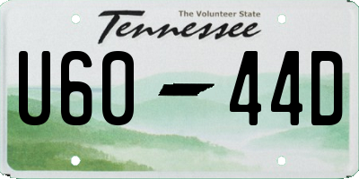 TN license plate U6044D
