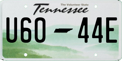 TN license plate U6044E