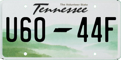 TN license plate U6044F