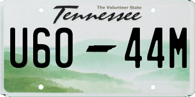 TN license plate U6044M