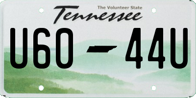 TN license plate U6044U