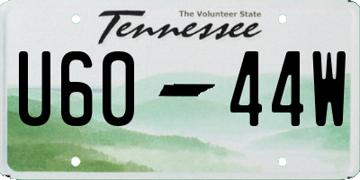 TN license plate U6044W