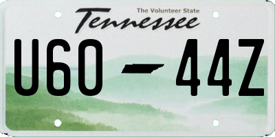 TN license plate U6044Z