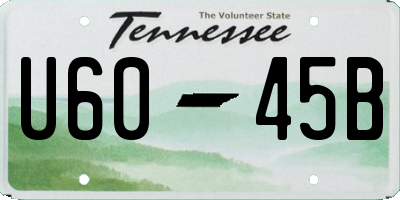 TN license plate U6045B
