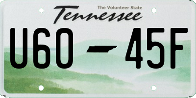 TN license plate U6045F
