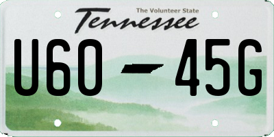 TN license plate U6045G