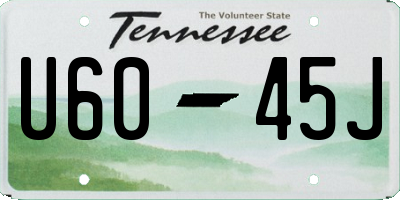 TN license plate U6045J