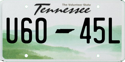 TN license plate U6045L