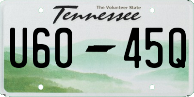 TN license plate U6045Q