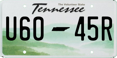 TN license plate U6045R