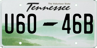 TN license plate U6046B