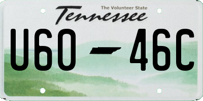 TN license plate U6046C