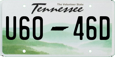 TN license plate U6046D