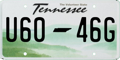 TN license plate U6046G