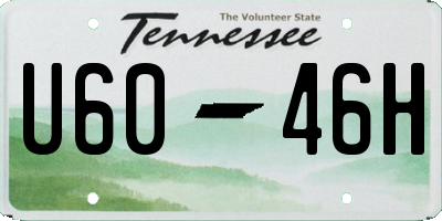 TN license plate U6046H