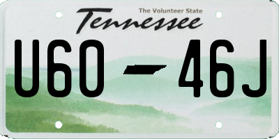 TN license plate U6046J