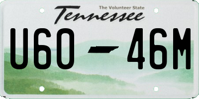 TN license plate U6046M