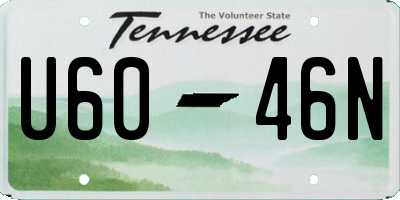 TN license plate U6046N