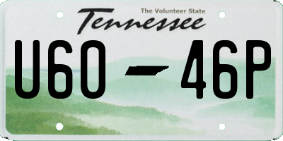 TN license plate U6046P