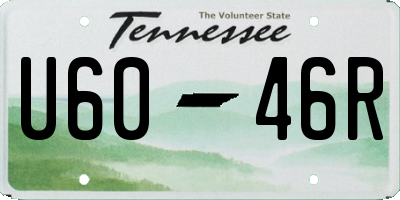 TN license plate U6046R