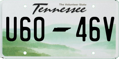 TN license plate U6046V