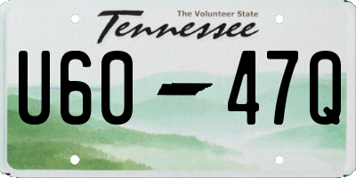 TN license plate U6047Q